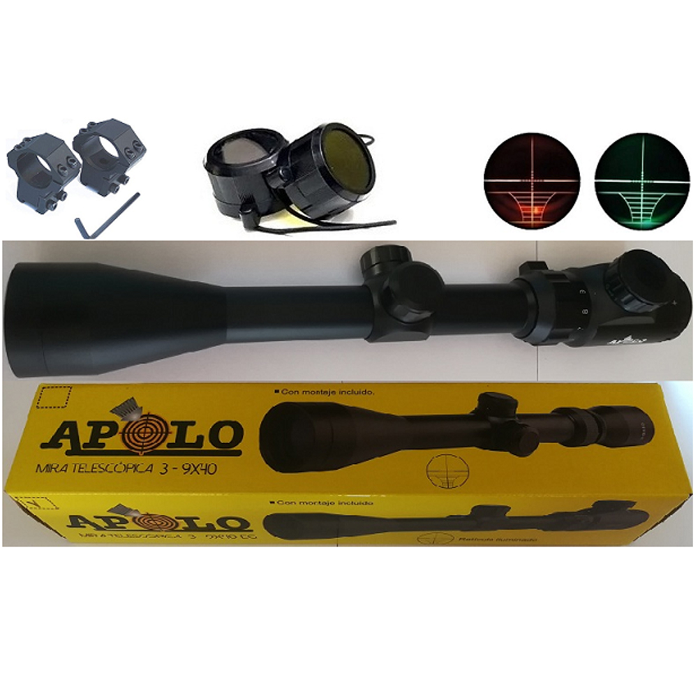 Mira Telescópica Apolo 3-9x40 EG - OutletAventura